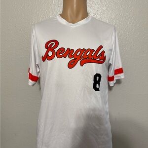Bengals White and Red Men's Jersey